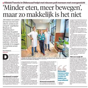 Krantenartikel KliniekTwente Interne Geneeskunde